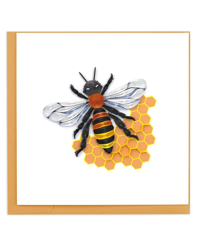 Quilling Card Honey Bee