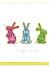 Quilling Card Easter Bunnies