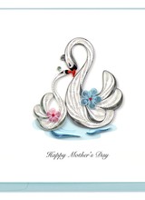 Quilling Card Mother’s Day Swans