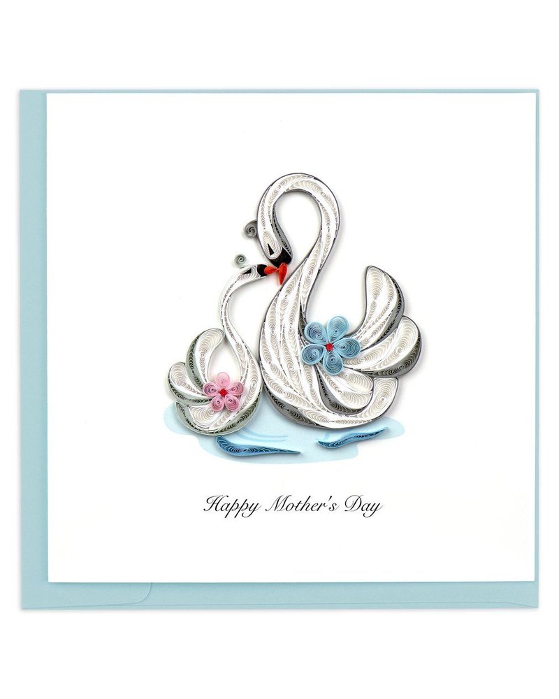 Quilling Card Mother’s Day Swans
