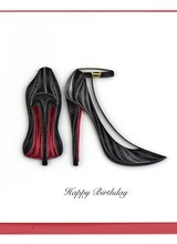 Quilling Card Red Bottom Heels