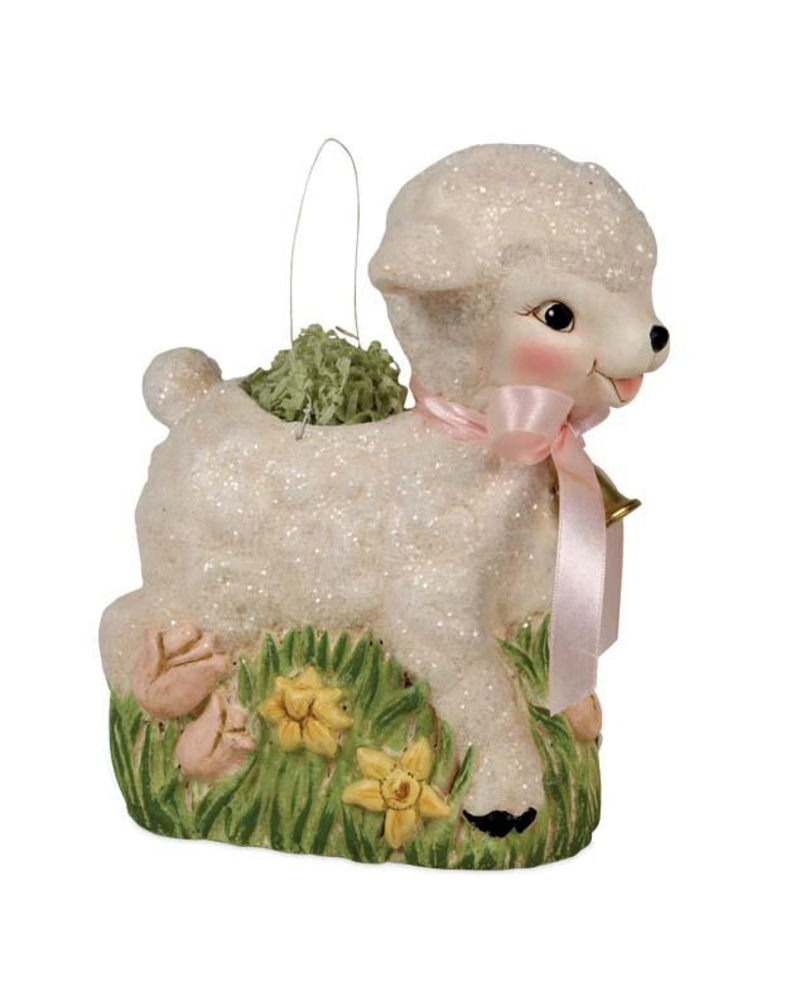 Bethany Lowe Designs Retro Lamb Easter Bucket