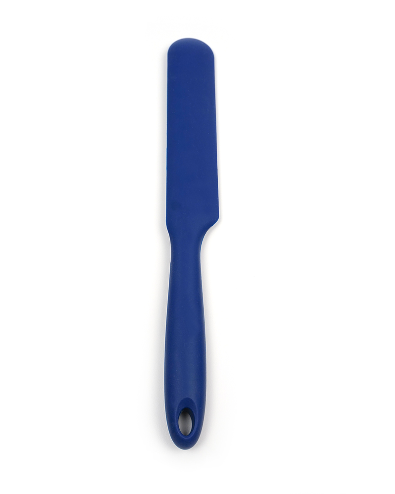 Straight Blue Silicone Spatula