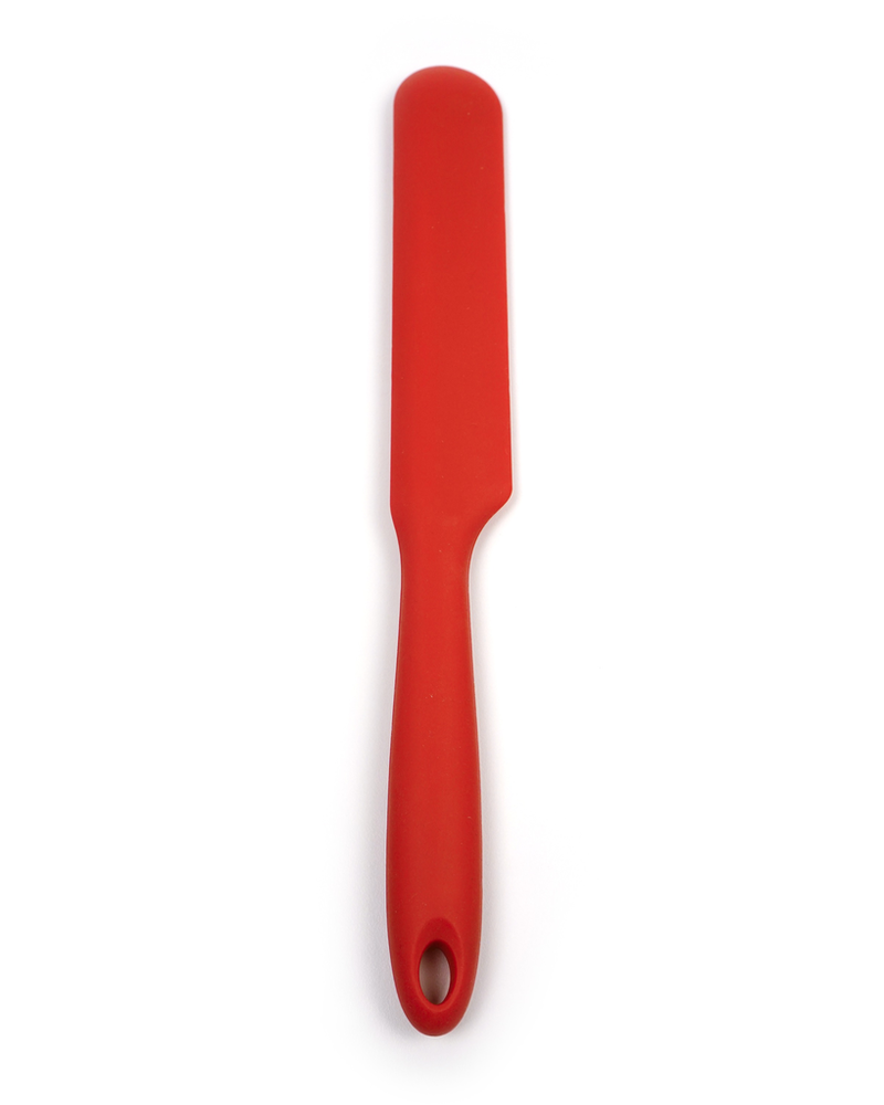 Straight Red Silicone Spatula