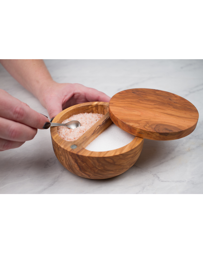 Olive Wood Salt Box