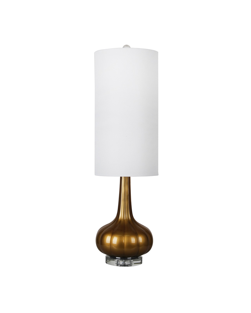 SageBrook Home GLASS 36" GENIE TABLE LAMP, GOLD