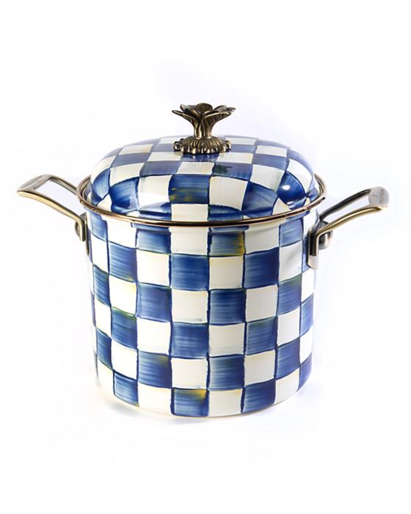 Mackenzie-Childs Royal Check 7 Qt. Stockpot
