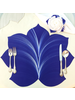 Carole Shiber Dark Blue And White Placemat