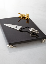 Michael Aram Cat & Mouse Cheese Board w/ Knife