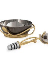 Michael Aram Anemone Coaster & Stopper Set