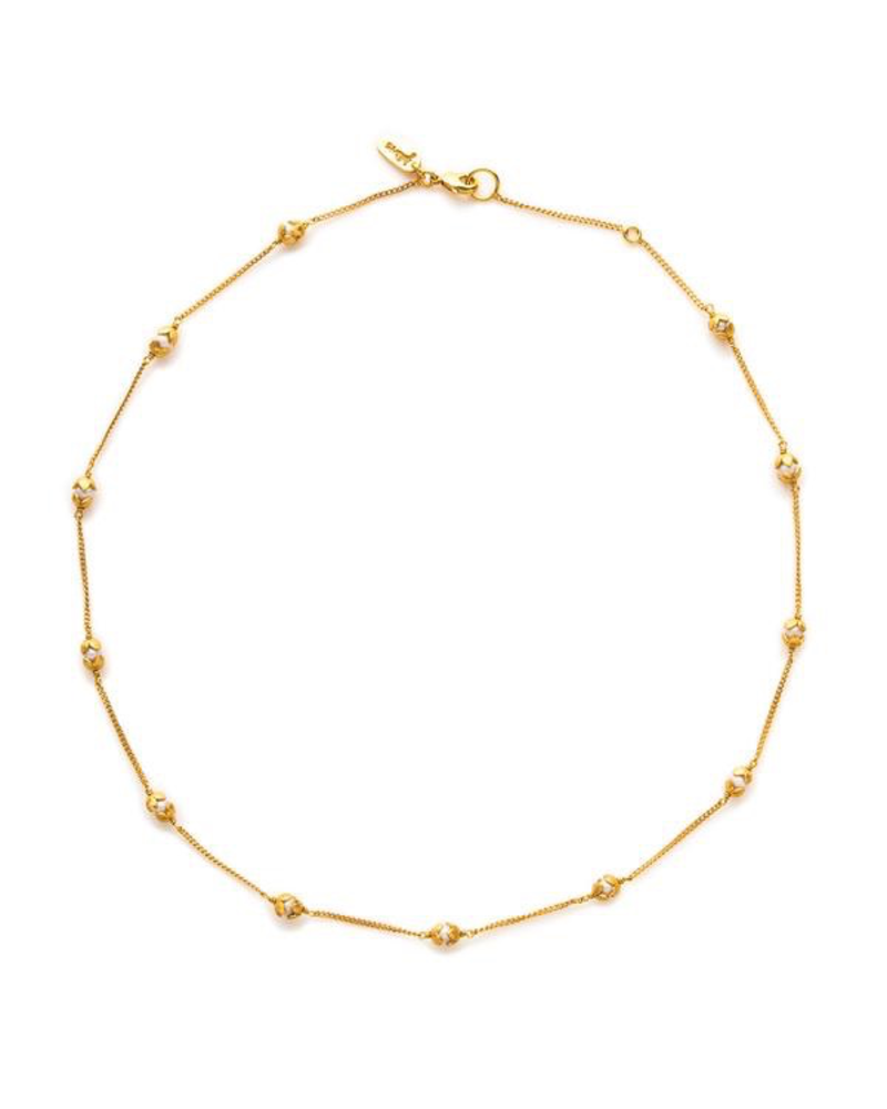 Julie Vos Pineapple Necklace Station Necklace Gold