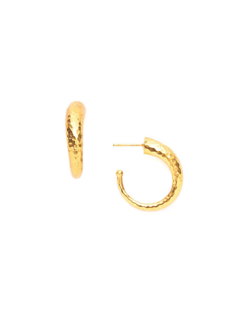 Julie Vos Hammered Hoop  - Medium