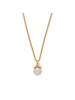 Julie Vos Florentine Charm Necklace Gold Pearl