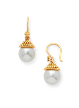 Julie Vos Florentine Demi-Pearl Earring Gold Pearl