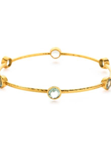 Julie Vos Milano Bangle Aquamarine