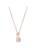 Crislu Royal Asscher Cut Pendant Necklace finished in 18KT Rose Gold