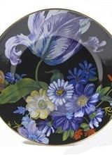 Mackenzie-Childs Flower Market Dinner Plate - Black