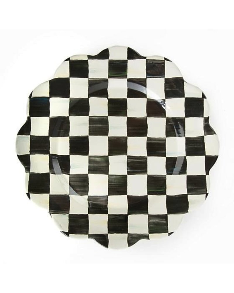 Mackenzie-Childs Courtly Check Enamel Petal Charger/Plate