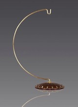 Jay Strongwater Perfect for any season, this elegant ornament stand lets you display a treasured ornament any time or place you choose.<br />
Made of brass with a golden finish.<br />
Hand enameled and hand set with Swarovski® crystals.