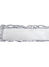 Arthur Court Designs Take a different, more unique approach to your serveware with this Grape Open Vine Oblong Tray from Arthur Court. <br />
<br />
Unpredictable vines twist along the edge of this piece to create an openwork border. Leaves and bundles of grapes fill in one side of the d