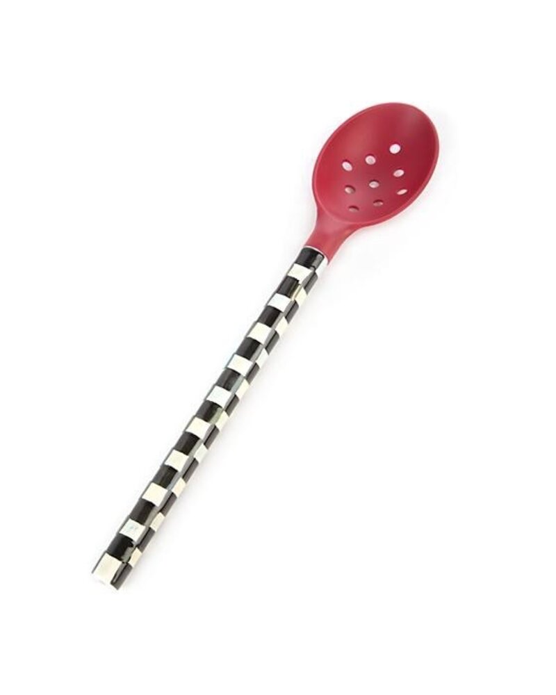 Mackenzie-Childs Courtly Check Slotted Spoon Red