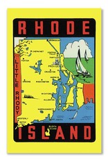 Rhode Island Map Greeting Card