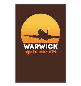 Warwick Gets Me Off Greeting Card