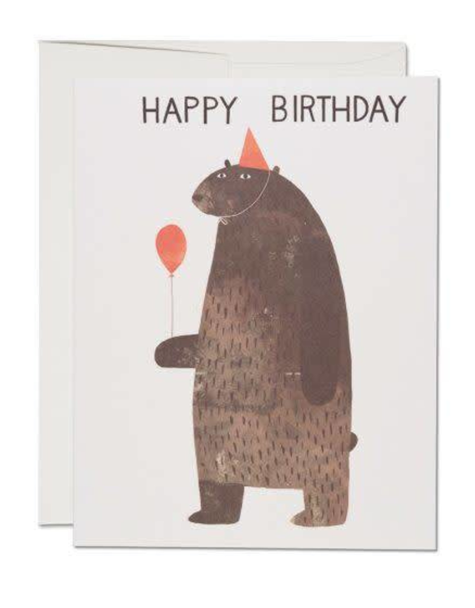 Happy Birthday Party Bear Greeting Card