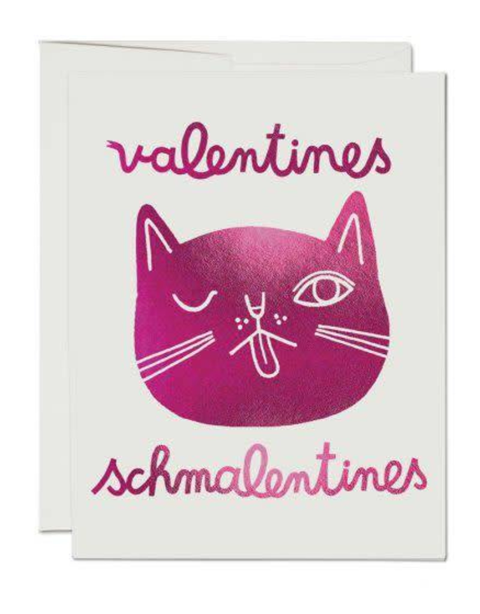 Valentines Schmalentines Cat Greeting Card