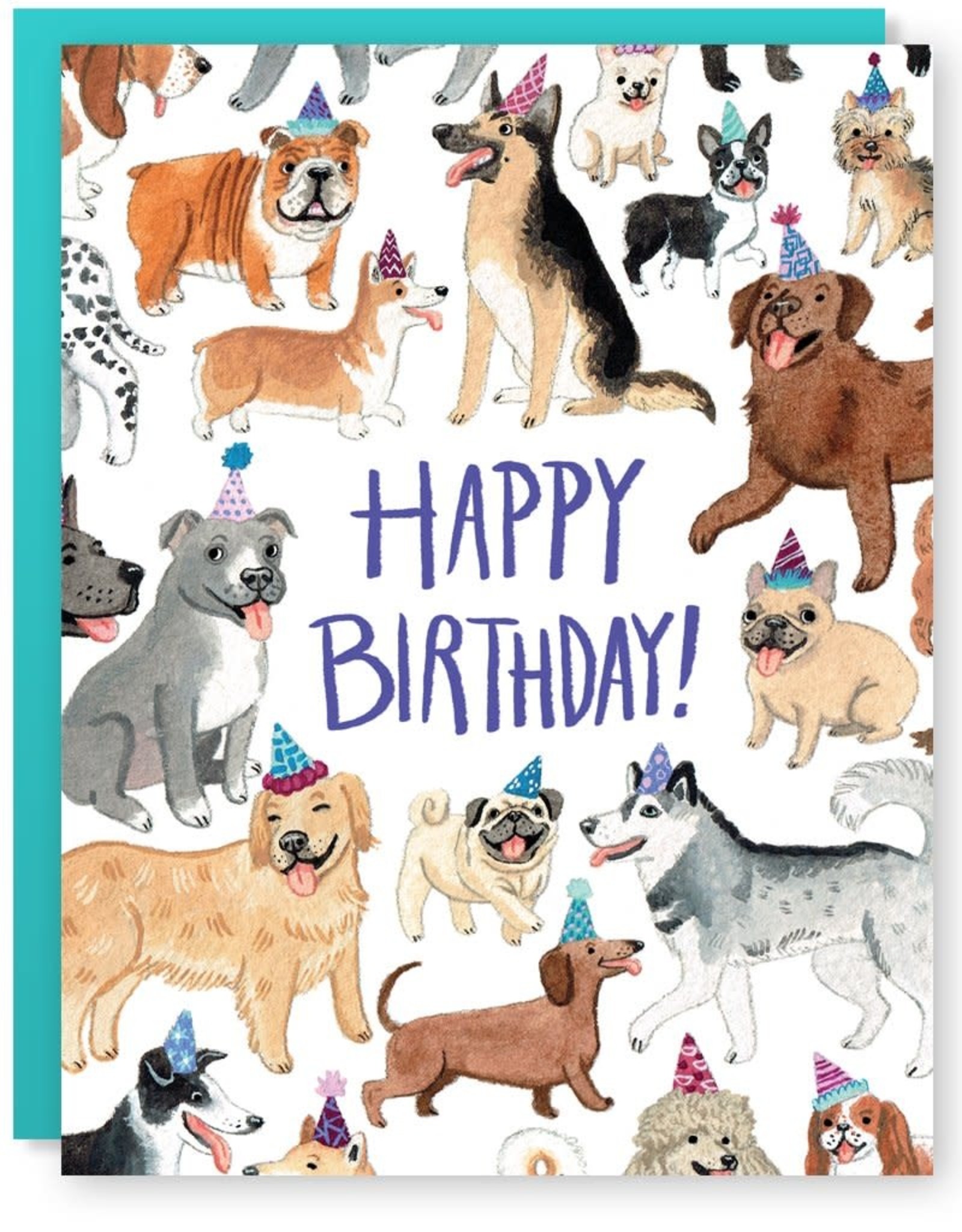 Happy Birthday Dogs Greeting Card