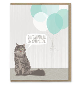 Hairball Birthday Greeting Card