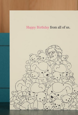 Happy Birthday From All of Us Bears Greeting Card