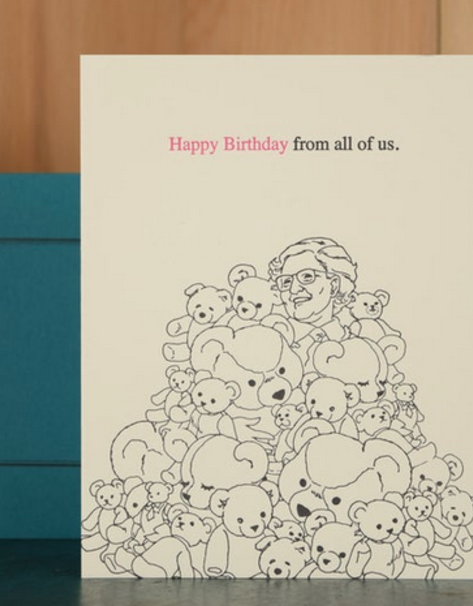 Happy Birthday From All Of Us Bears Greeting Card Home