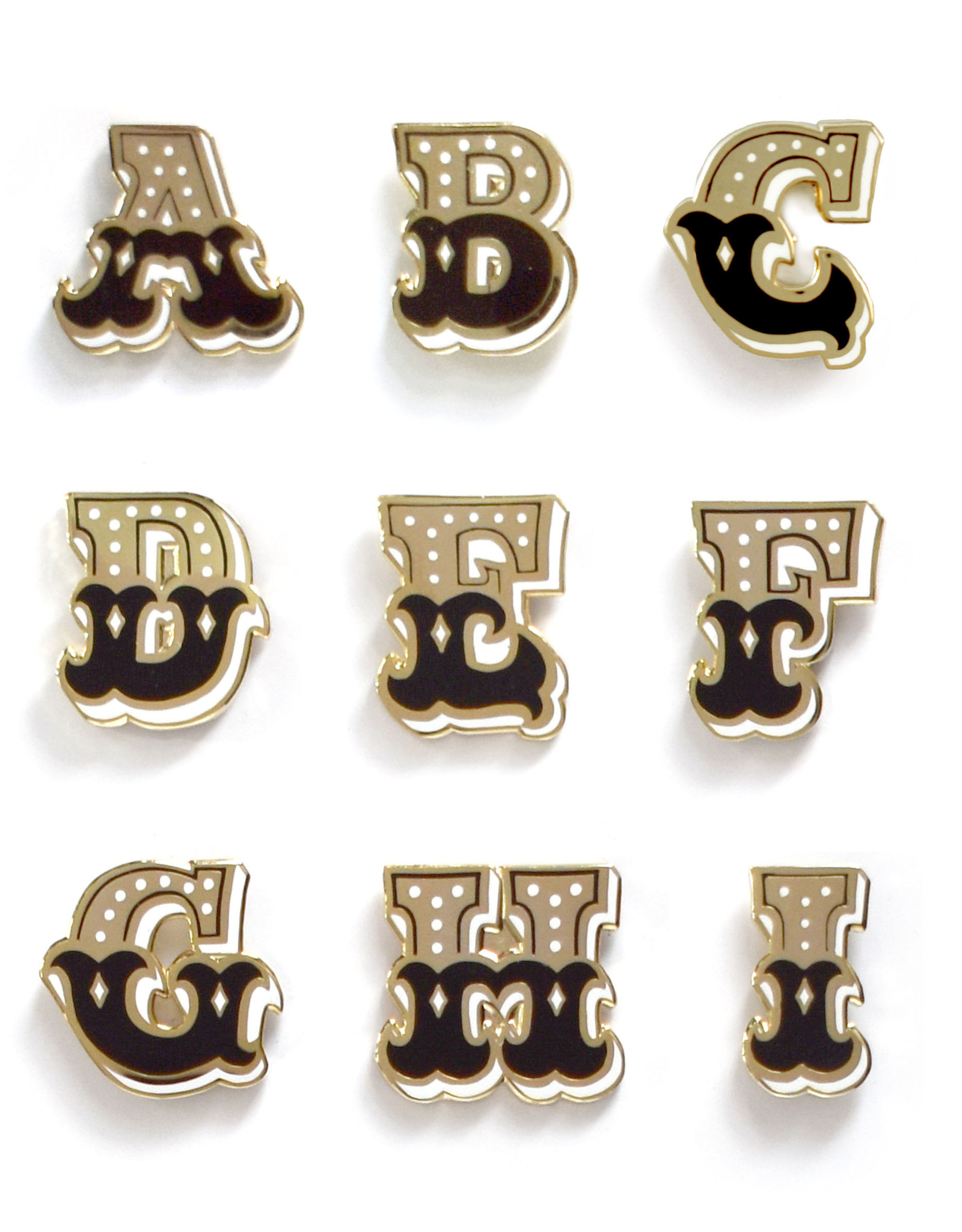 A-Z Letters Enamel Pin