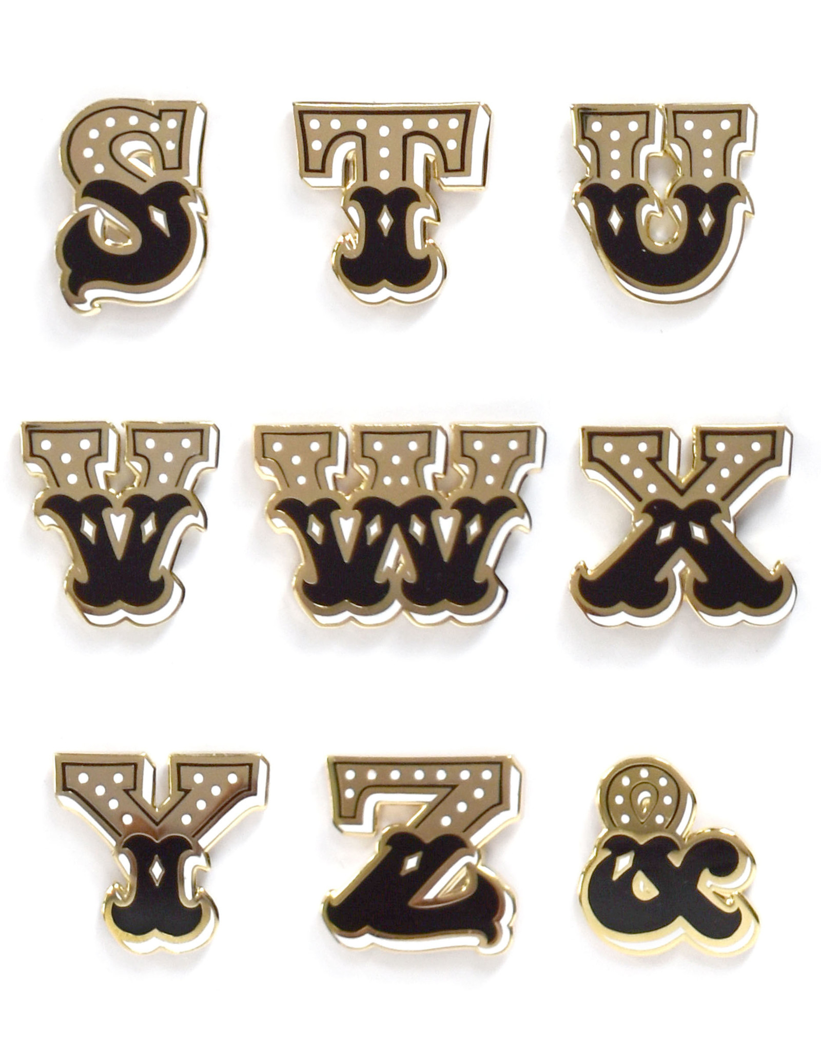 A-Z Letters Enamel Pin