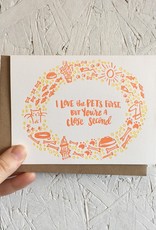I Love The Pets First (yellow) Greeting Card I Love The Pets First (yellow) Greeting Card