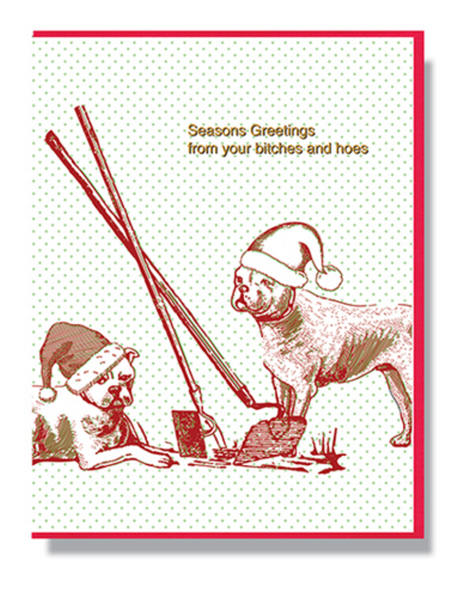 Seasons Greetings From Your Bitches & Hoes Greeting  Card