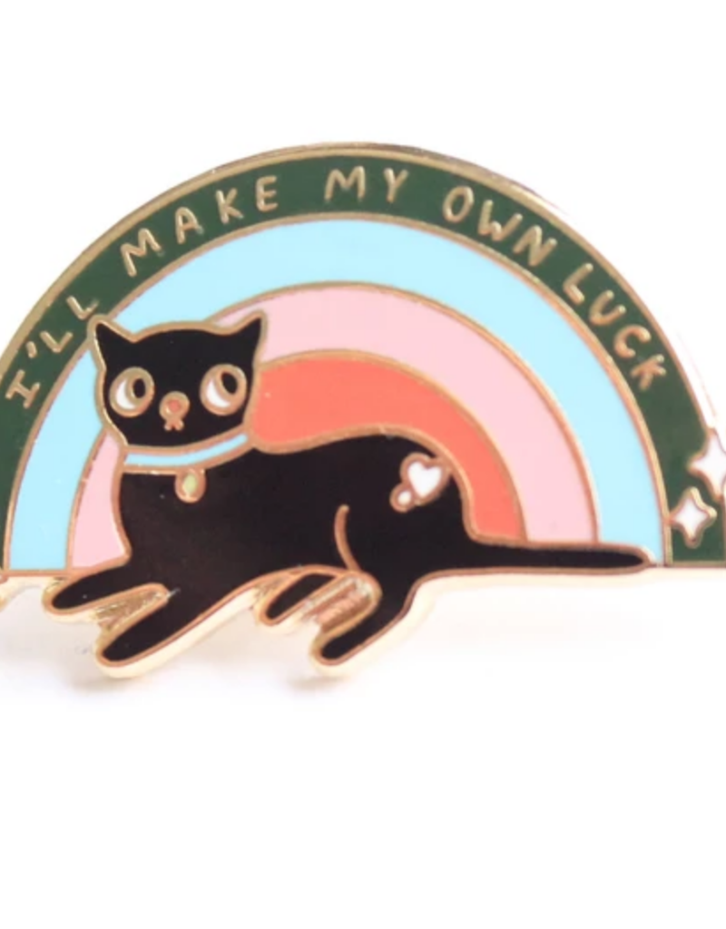 Tender Ghost Make Your Own Luck Cat Rainbow Pin Tender Ghost Make Your Own Luck Cat Rainbow Pin