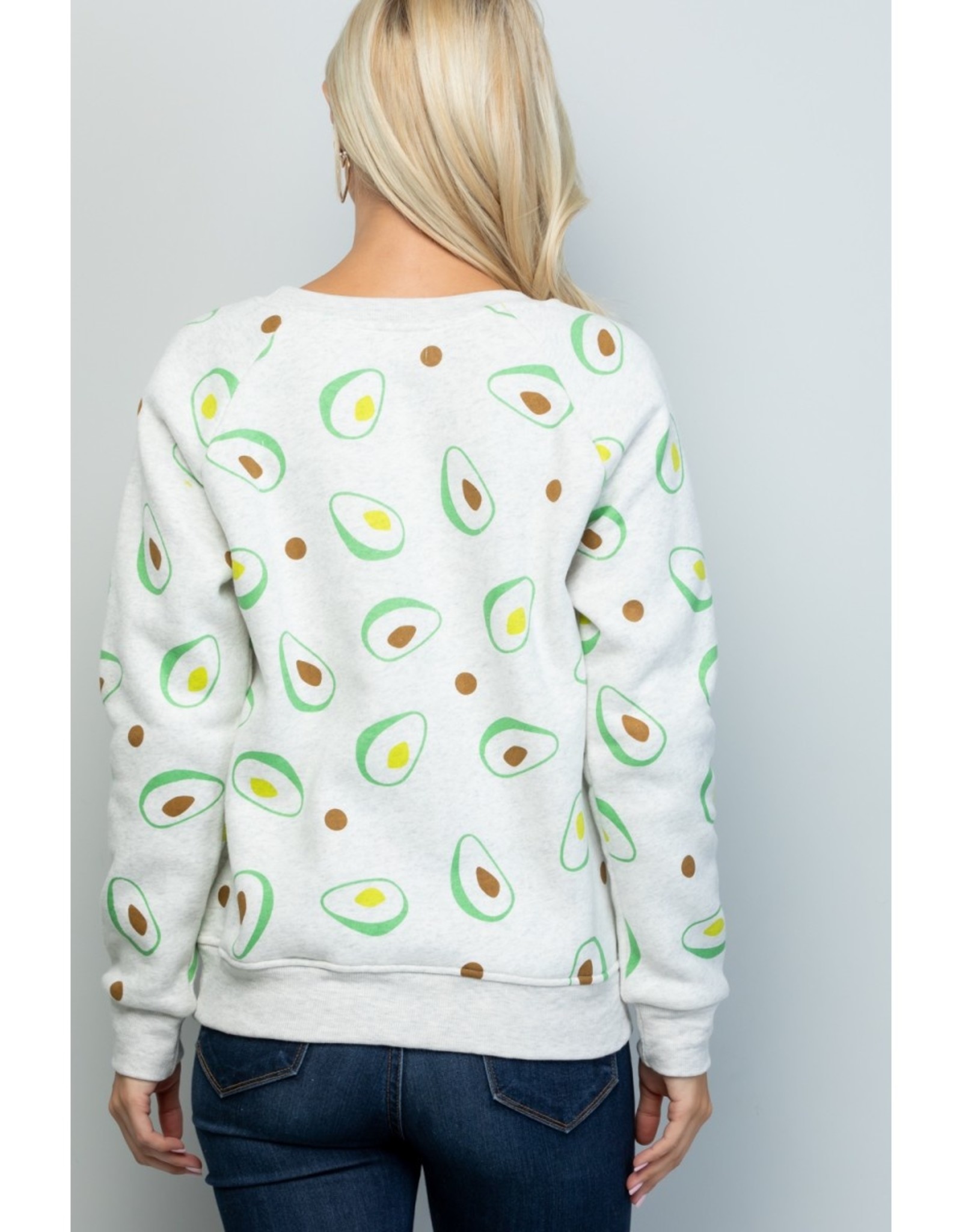 All Over Avocado Print Sweatshirt - Home