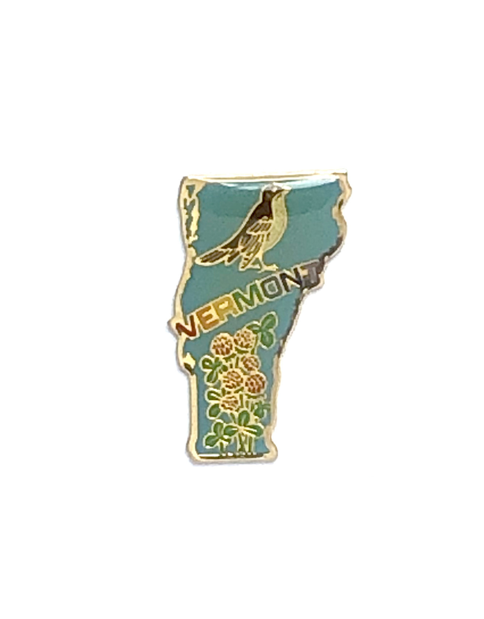 Vermont Bird & Flower Pin