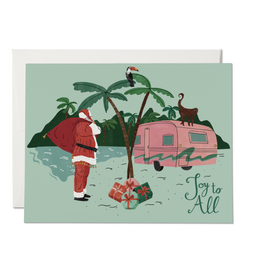 Joy To All Santa Camper Greeting Card