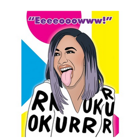 Eeeeooowww Cardi B Birthday Greeting Card
