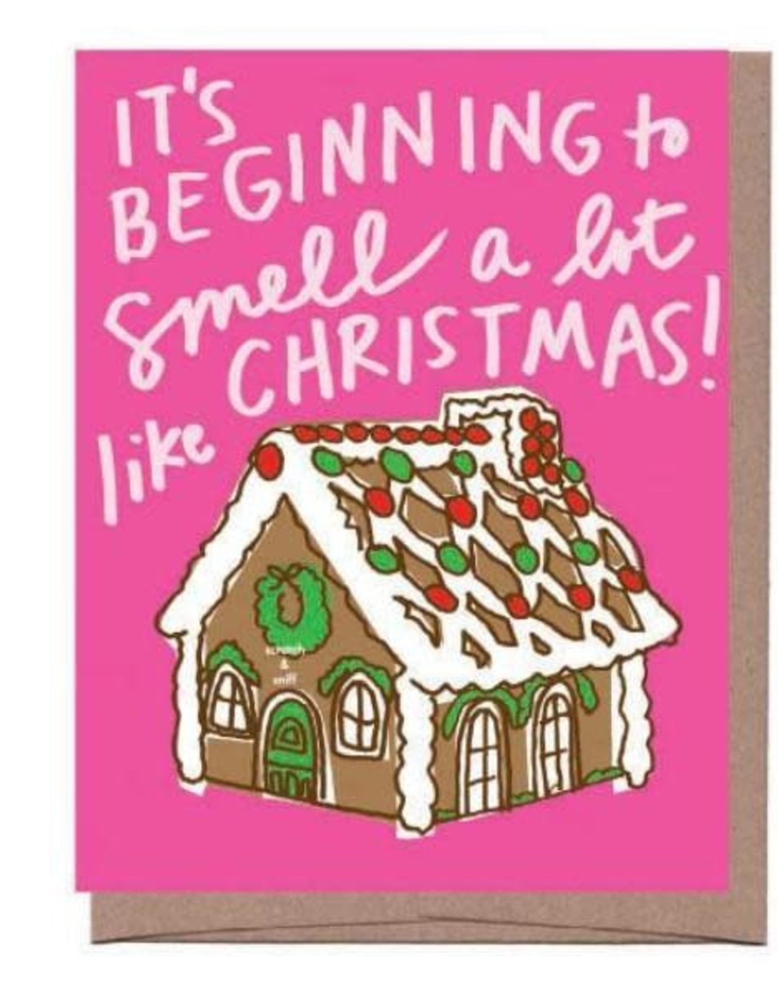 Scratch n Sniff Gingerbread House Greeting Card - Home