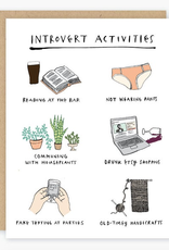 Introvert Activities Greeting Card Introvert Activities Greeting Card