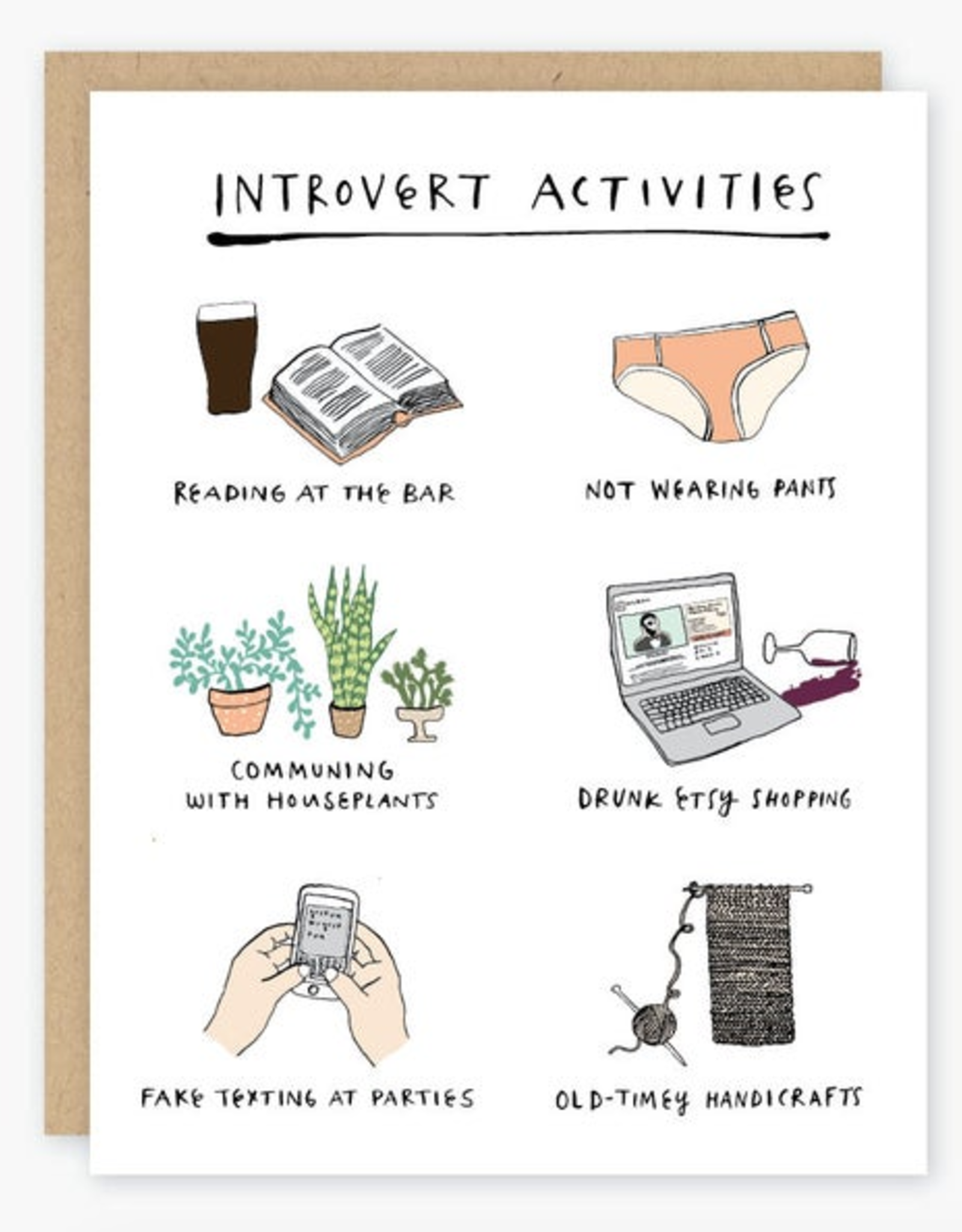 Introvert Activities Greeting Card