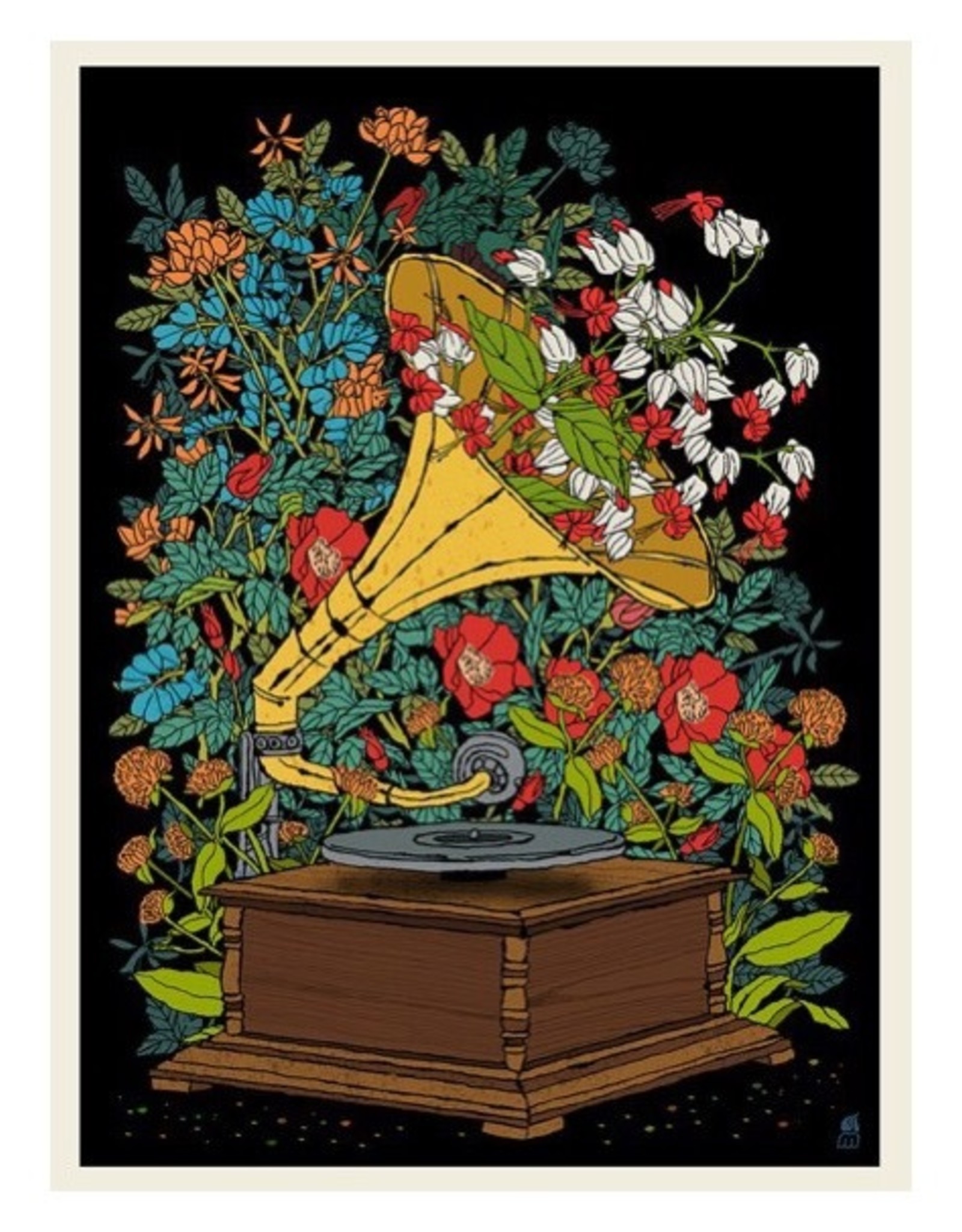 Flower Gramophone Print