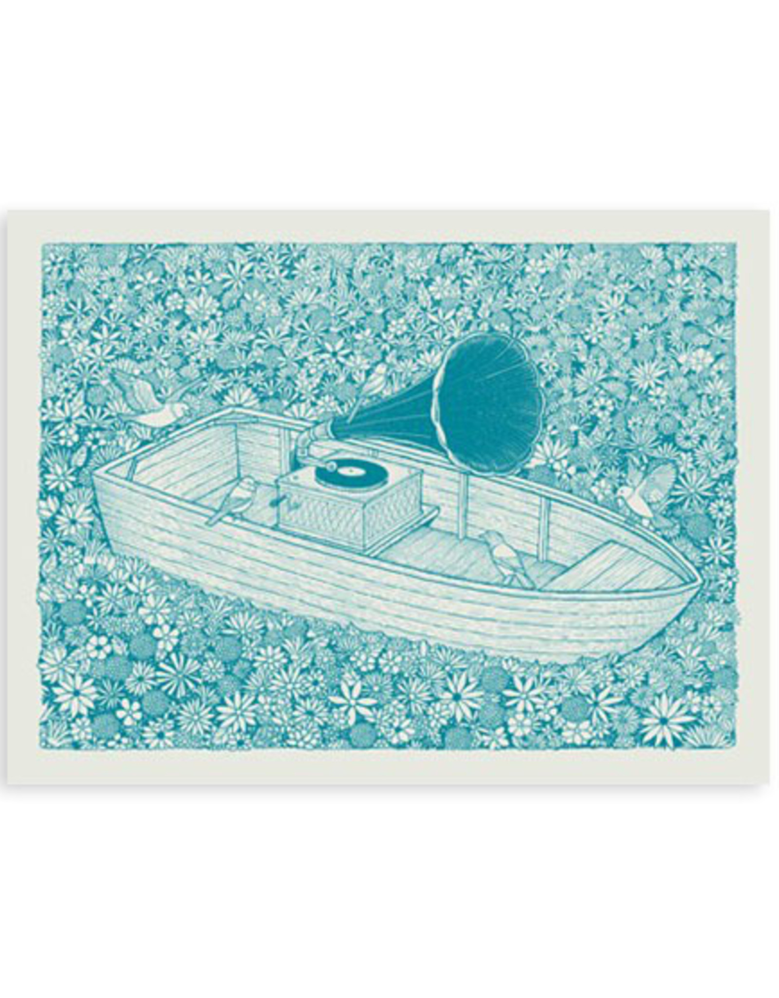 Music Flower Boat Print