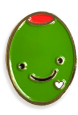 Olive Love Enamel Pin