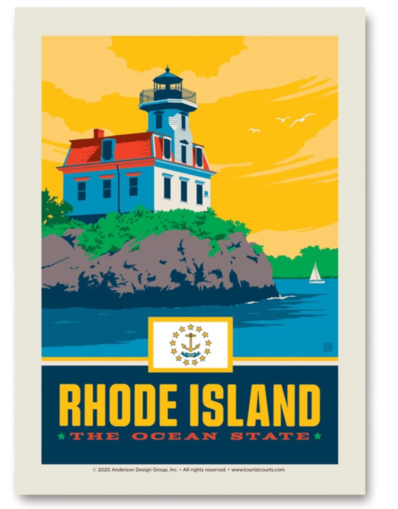 Rhode Island the Ocean State Sticker