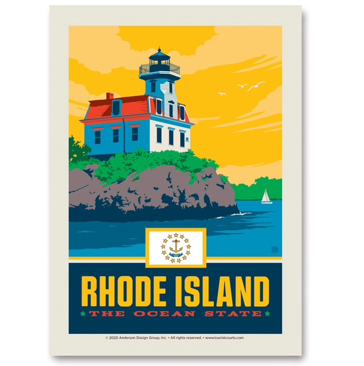 thumbnail image 2 of Rhode Island, The Ocean State\" Poster For Sale By Positiveimages... 2 of 14